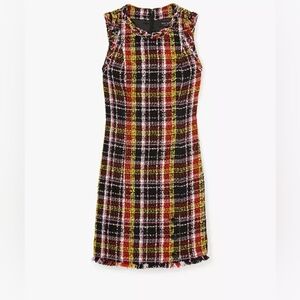 Kate Spade Art Plaid Tweed Dress